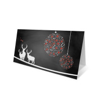 Weihnachts-Klappkarte, Motiv Hirsche Weihnachts-Klappkarte, Motiv Hirsche