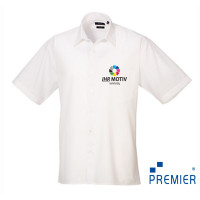 Men's Poplin Short Sleeve Shirt individuell bestickt Men's Poplin Short Sleeve Shirt individuell bestickt