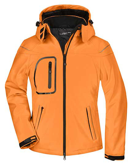 Ladies Winter Softshell Jacket individuell bestickt Orange