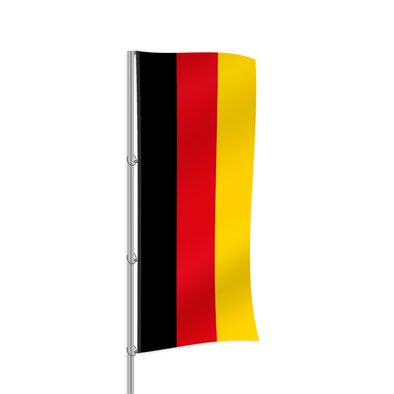 Flagge Deutschland, Hochformat-300 x 120 cm-110 g/m²-ohne Hohlsaum