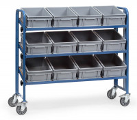 Fetra Montagewagen Ladefläche 1250 x 415 mm 3 Böden mit Kästen Fetra Montagewagen Ladefläche 1250 x 415 mm 3 Böden mit Kästen