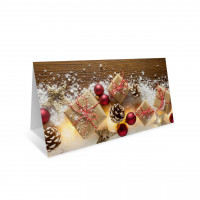Weihnachts-Klappkarte, Motiv Geschenke Weihnachts-Klappkarte, Motiv Geschenke