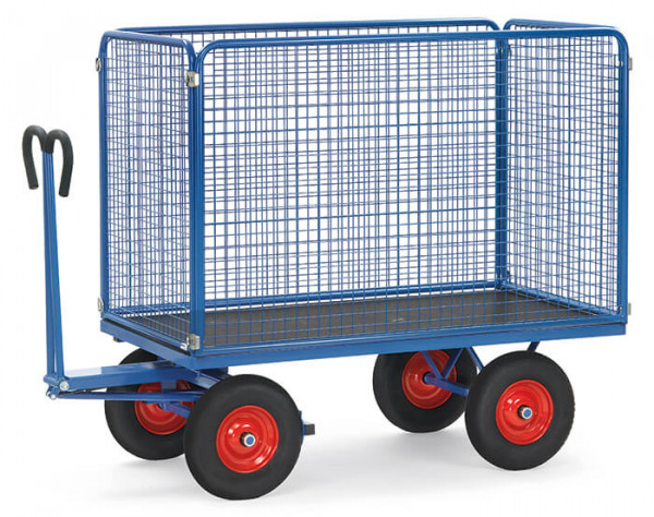 Fetra Handpritschenwagen Ladefläche 2000 x 1000 mm bis 1250 kg Vollgummiräder 1000 mm Wände