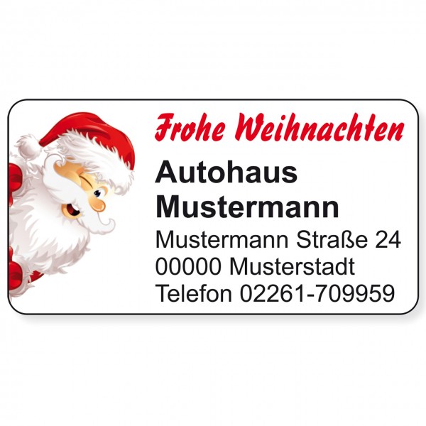 Weihnachts-Aufkleber, Motiv Santa