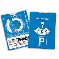 Parkscheibe aus Karton mit Benzinverbrauchsrechner einfarbig Parkscheibe aus Karton mit Benzinverbrauchsrechner einfarbig