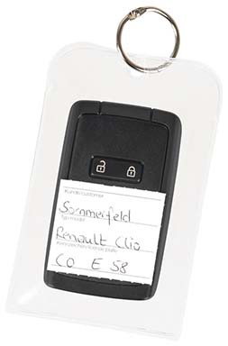 Schlüsseltasche für Autoschlüssel und Key Cards transparent