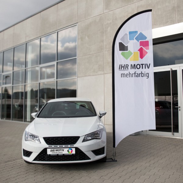 Beachflagge, KFZ Set "Ladoga", komplett mit Alu-Stecksystem, Tragetasche und Autofuß
