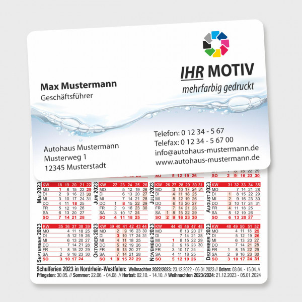 Scheckkartenkalender "Visitenkarte"