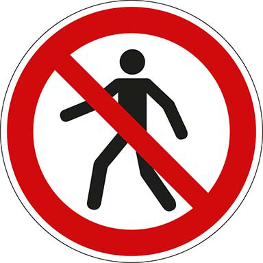 Verbotsschild Für Fußgänger verboten Aluminium20 cm