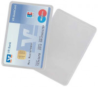 Scheckkartenhülle aus PVC-Folie transparent Scheckkartenhülle aus PVC-Folie transparent