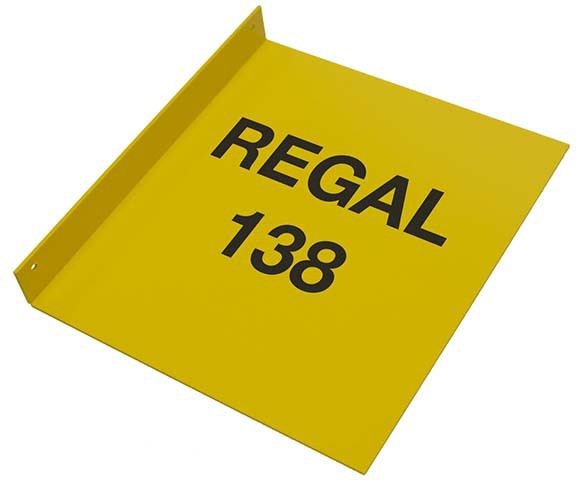 Regalschild L-Fahne quer150/180 x 105 mm