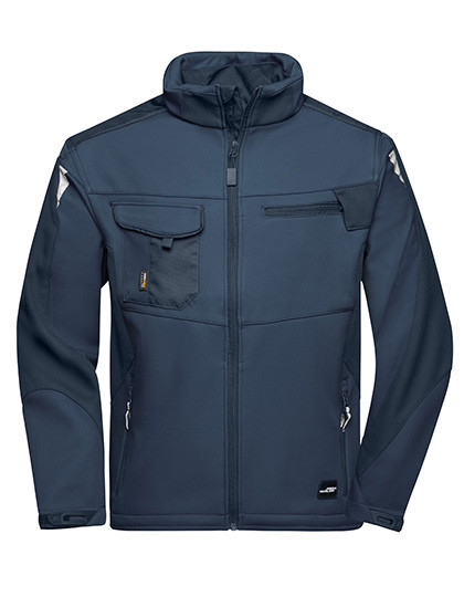 Workwear Softshell Jacket Strong individuell bestickt Navy