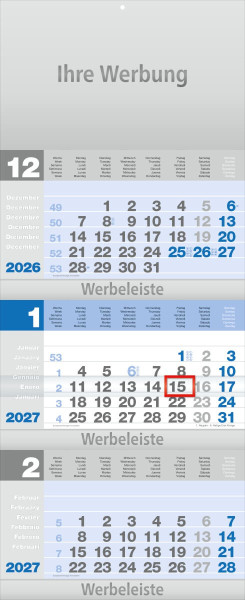 Mehrblatt-Dreimonatskalender, Ausgabe 2027 Mehrblatt-Dreimonatskalender, Ausgabe 2027
