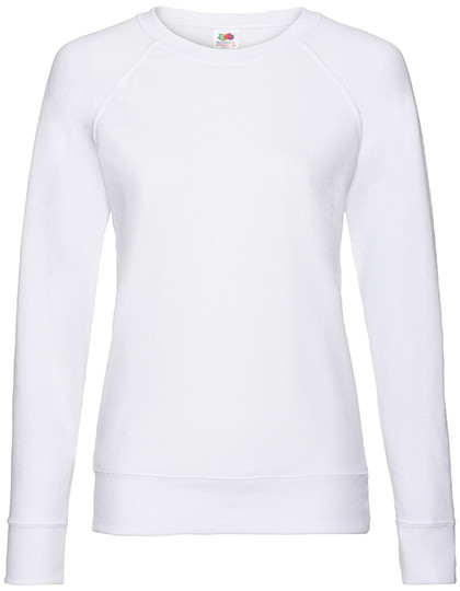 Ladies Lightweight Raglan Sweat individuell bedruckt White