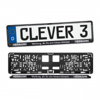 Kennzeichenhalter mit Klickverschluss CLEVER 3 schwarz 520 mm einfarbig Kennzeichenhalter mit Klickverschluss CLEVER 3 schwarz 520 mm einfarbig