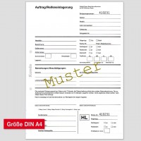 Auftrag/Rädereinlagerung, Block mit 4-fach Sätzen Auftrag/Rädereinlagerung, Block mit 4-fach Sätzen