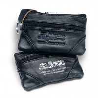 Schlüsseltasche aus Ziegenleder mit zusätzlichem Kleingeldfach Schlüsseltasche aus Ziegenleder mit zusätzlichem Kleingeldfach