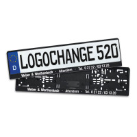 Kennzeichenhalter LOGOCHANGE mit Klickverschluss mit Druck Kennzeichenhalter LOGOCHANGE mit Klickverschluss mit Druck