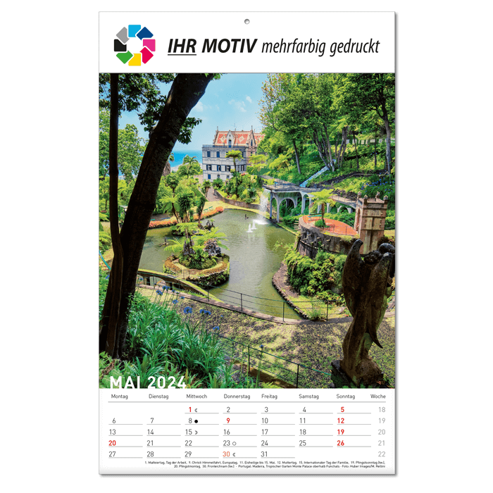 Vorschau: Bildkalender Reiseziele 2024 Mai