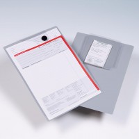 Auftragsschutzhülle A4: Auftragsmappe mit Unterlagen-Fach, leichte Ausführung, PVC, Rückseite grau Auftragsschutzhülle A4: Auftragsmappe mit Unterlagen-Fach, leichte Ausführung, PVC, Rückseite grau