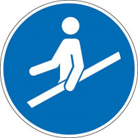 Gebotsschild Handlauf benutzen PVC-Folie10 cm Gebotsschild Handlauf benutzen PVC-Folie10 cm