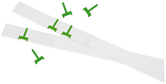 Planungssignale für Einstecktafel schmalgrün