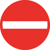 Leitsystemsticker, Motiv Verbotsschild rot Leitsystemsticker, Motiv Verbotsschild rot