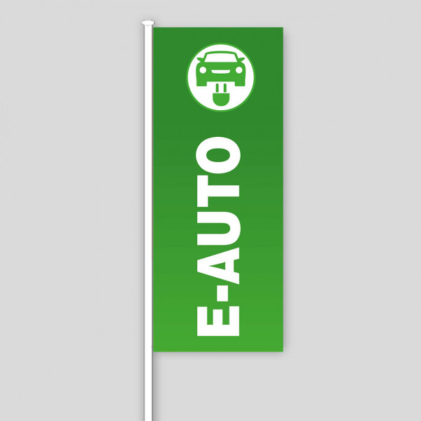 Fahne "E-Mobilität", Design grün