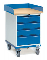 Fetra Rollschrank mit Arbeitsplatte Ladefläche 550 x 650 mm 4 Schubladen Fetra Rollschrank mit Arbeitsplatte Ladefläche 550 x 650 mm 4 Schubladen