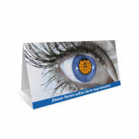 HU/AU-Erinnerungs-Klappkarte, Motiv Auge HU/AU-Erinnerungs-Klappkarte, Motiv Auge