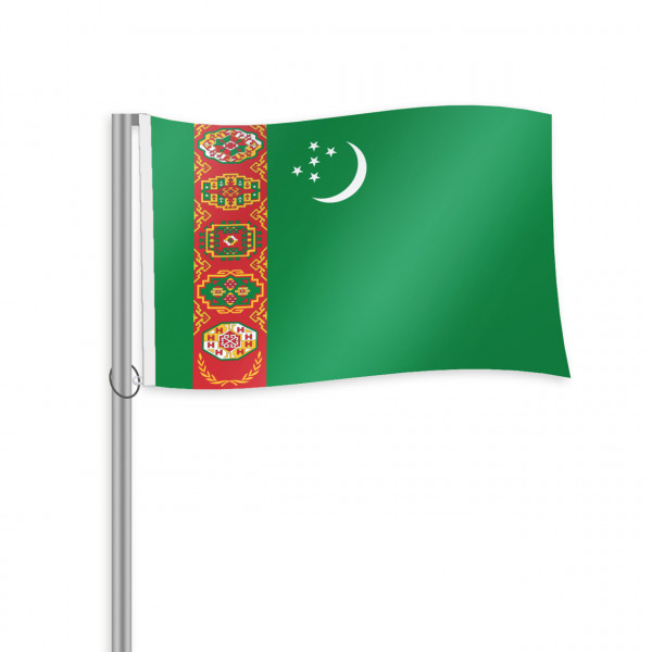 Turkmenistan Fahne im Querformat kaufen