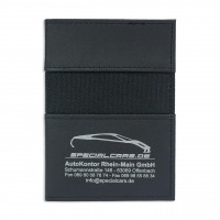 Ausweistasche aus Nylon/Kunstleder, mit 2 Netzfächern Ausweistasche aus Nylon/Kunstleder, mit 2 Netzfächern