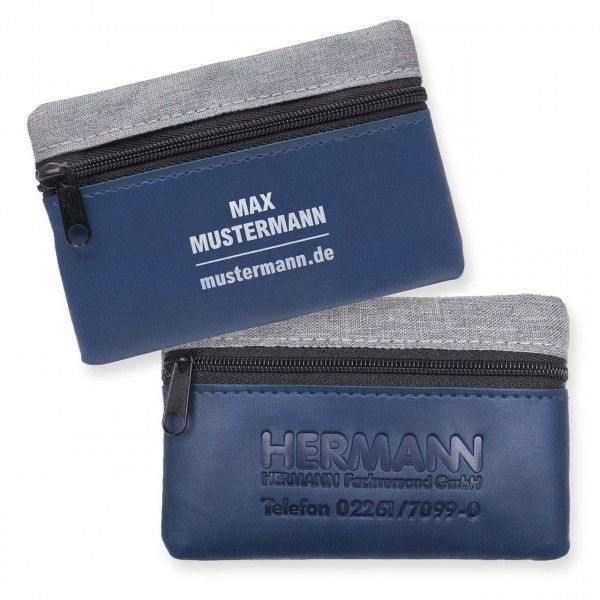 Schlüsseltasche "Metropolitan Plus" blau/hellgrau