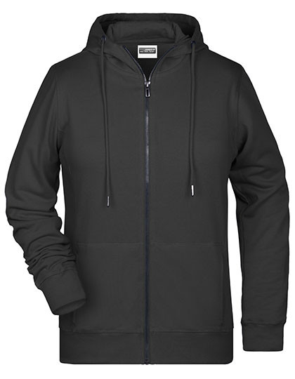 Ladies Zip-Hoody individuell bedruckt Black