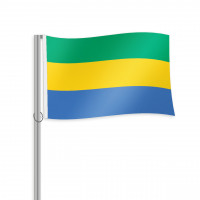 Gabun Fahne im Querformat kaufen Gabun Fahne im Querformat kaufen