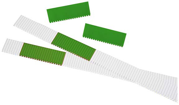 Planungsstreifen für Einstecktafel grün