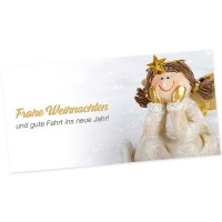 Weihnachts-Postkarte, Motiv Engel Weihnachts-Postkarte, Motiv Engel