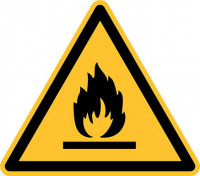 Warnschild Feuergefährliche Stoffe Aluminium10 cm Warnschild Feuergefährliche Stoffe Aluminium10 cm