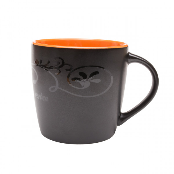 Keramik-Tasse "Ennia", schwarz