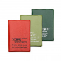 Ausweistasche Belluno aus farbiger Kunststoff-Lederimitation mit 2 Fächern Ausweistasche Belluno aus farbiger Kunststoff-Lederimitation mit 2 Fächern