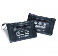 Schlüsseltasche aus Kunstleder, mit 2 Reißverschlussfächern Schlüsseltasche aus Kunstleder, mit 2 Reißverschlussfächern