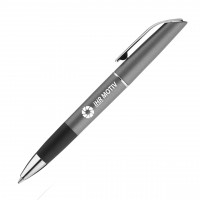 QUANTUM M Druckkugelschreiber anthrazit Clip oben mit Motiv QUANTUM M Druckkugelschreiber anthrazit Clip oben mit Motiv