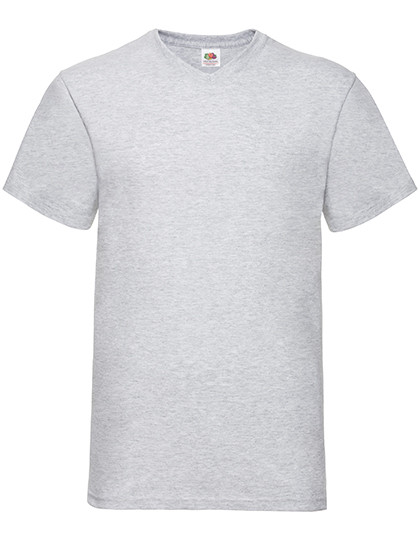 Valueweight V-Neck T individuell bedruckt Heather Grey