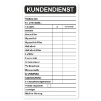 Kundendienst Aufkleber Betriebsstunden neutral Kundendienst Aufkleber Betriebsstunden neutral