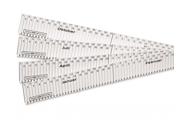 Terminstreifen für Einstecktafel weiß