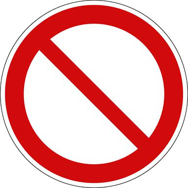 Verbotsschild Allgemeines Verbotszeichen Aluminium31,5 cm