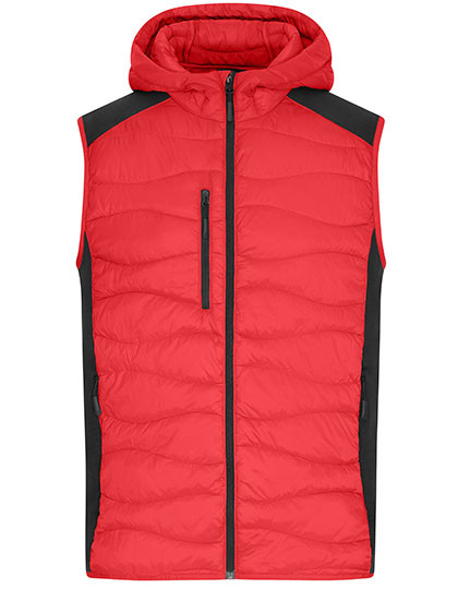 Men's Hybrid Vest individuell bestickt Red