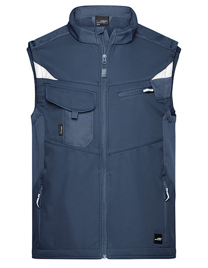 Workwear Softshell Vest Strong individuell bestickt Navy