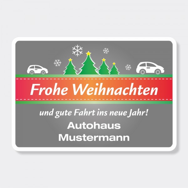 Weihnachts-Aufkleber aus PVC, rechteckig, Motiv 6