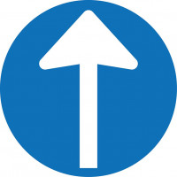 Leitsystemsticker, Motiv Pfeil blau Leitsystemsticker, Motiv Pfeil blau